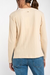 Remera Algodón Texturado Arena