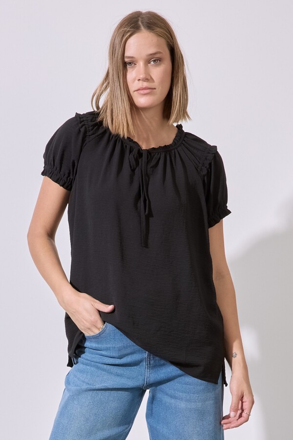 Blusa Frunces NEGRO