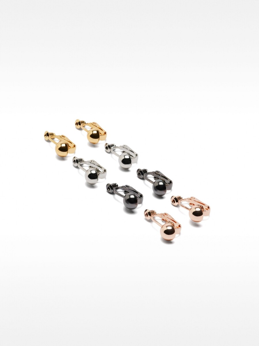 Adaptadores Para Pendientes De Clip bicolor