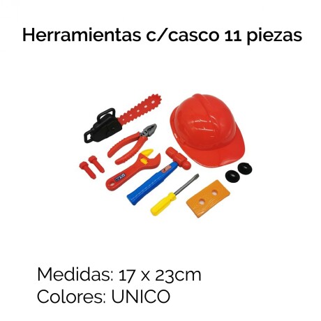 Herramientas C/casco 11 Piezas Red 0030 Unica