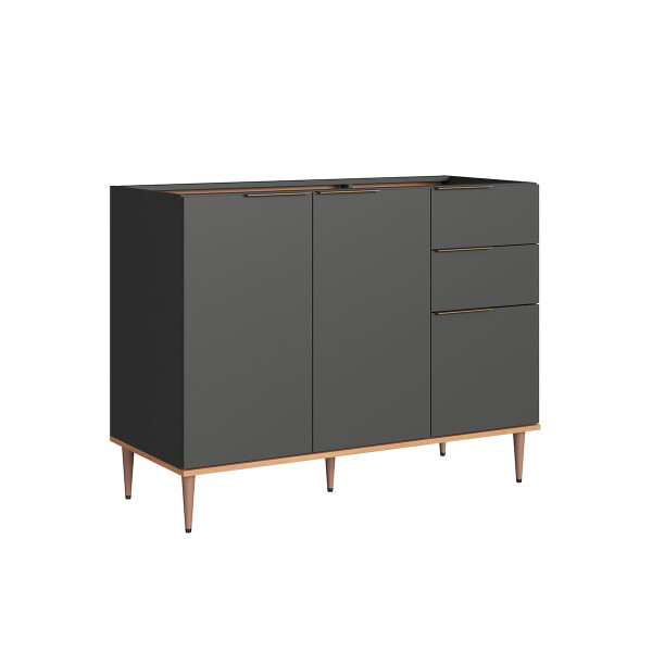 Módulo bajo ALICE 1,20 m, 2 puertas / 2 cajones GRAFITO Módulo Bajo Alice 1,20 M, 2 Puertas / 2 Cajones Grafito