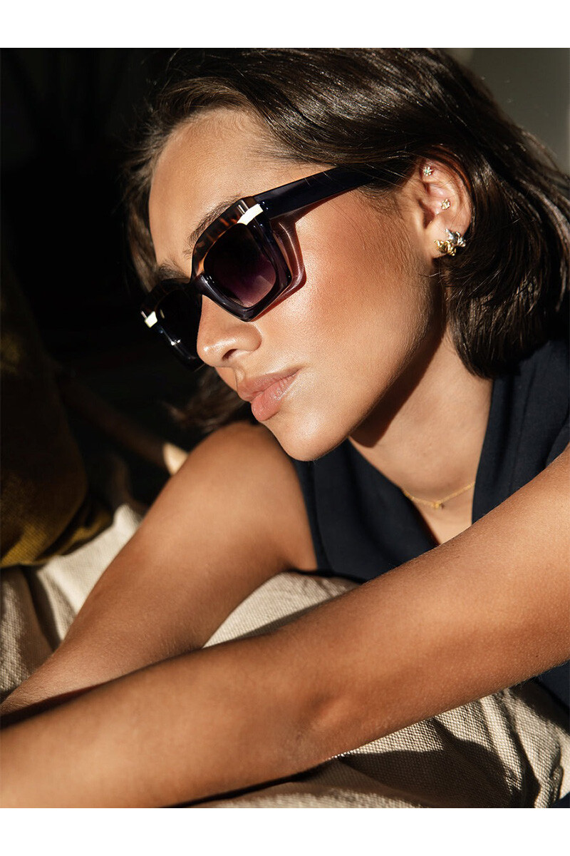 Lentes Tiwi Mali Tricolor Green Tortoise/blue /beige With Blue