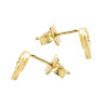 Caravanas Twin de oro amarillo 18k con circonias Caravanas Twin de oro amarillo 18k con circonias