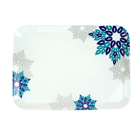 BANDEJA RECTANGULAR MELAMINA LINEA FLORAL AZUL BANDEJA RECTANGULAR MELAMINA LINEA FLORAL AZUL