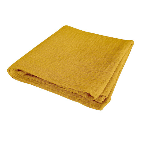 SÁBANA BAJERA CUNA ALGODON AMARILLO COTTON GAUZE MOSTAZA
