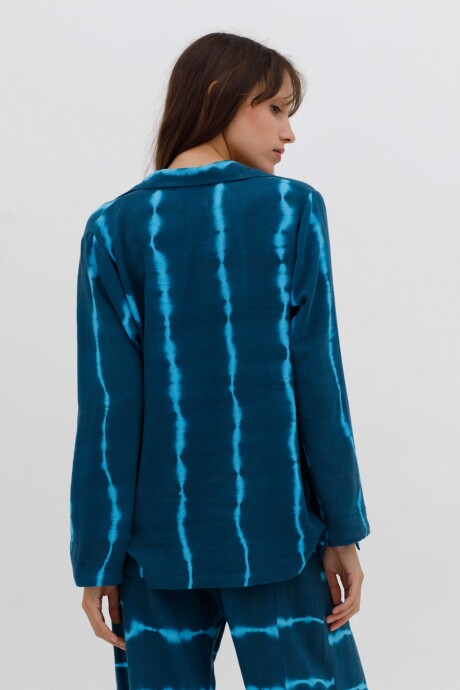 Camisa Pam Batik Azul