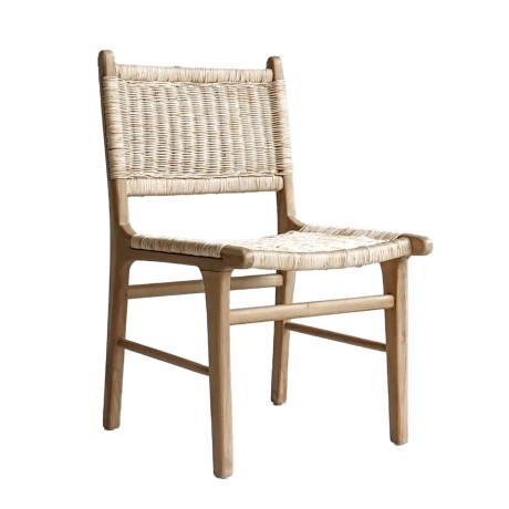 SILLA DE COMEDOR RATTAN-Y-MADERA NATURAL-BEIGE MILOS