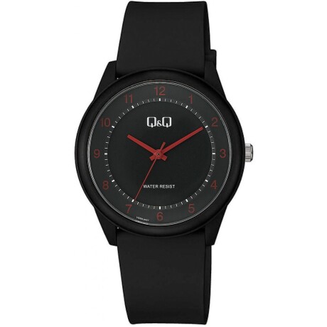 Reloj analógico Q&Q resistente al agua Negro,Negro,Rojo