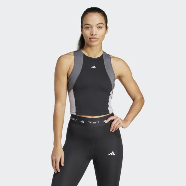 Top Adidas Techfit Colorblock Training Negro