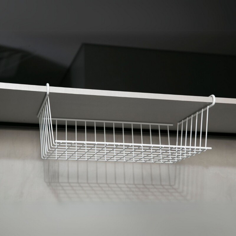 Cesto organizador colgante grande 46,5 x 28,5cm BLANCO