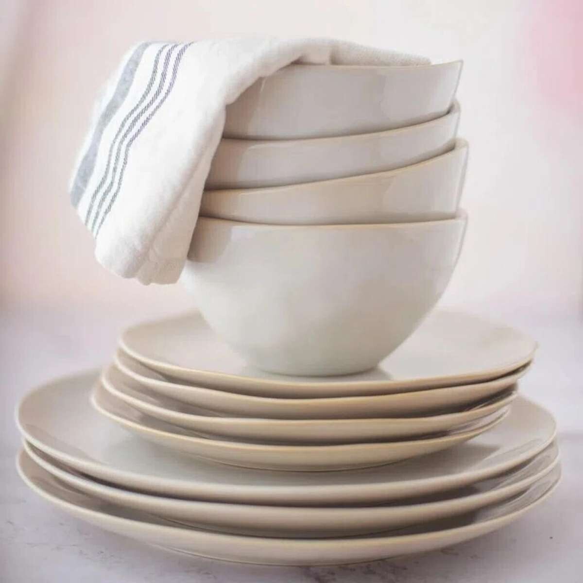 Juego de vajilla 16 Piezas de Porcelana - Olive Sand Haengnam 