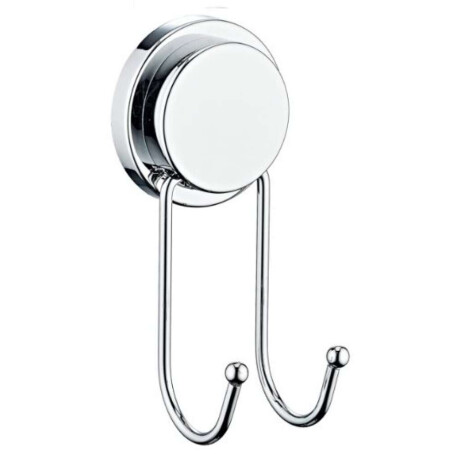 Perchero De Pared Doble Gancho Cromado Perchero De Pared Doble Gancho Cromado