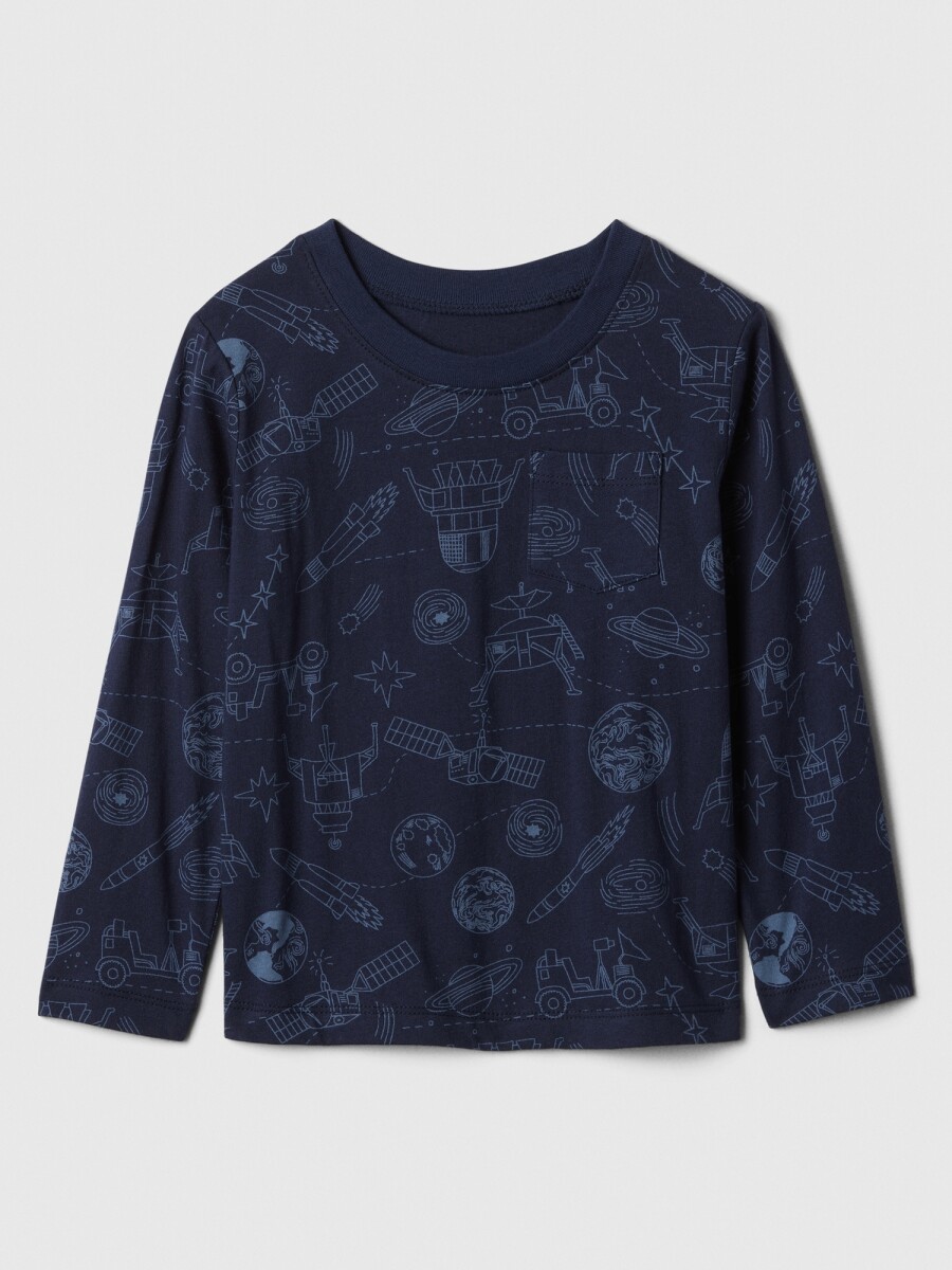 Remera Grafico Manga Larga Toddler Niño - Tapestry Navy 