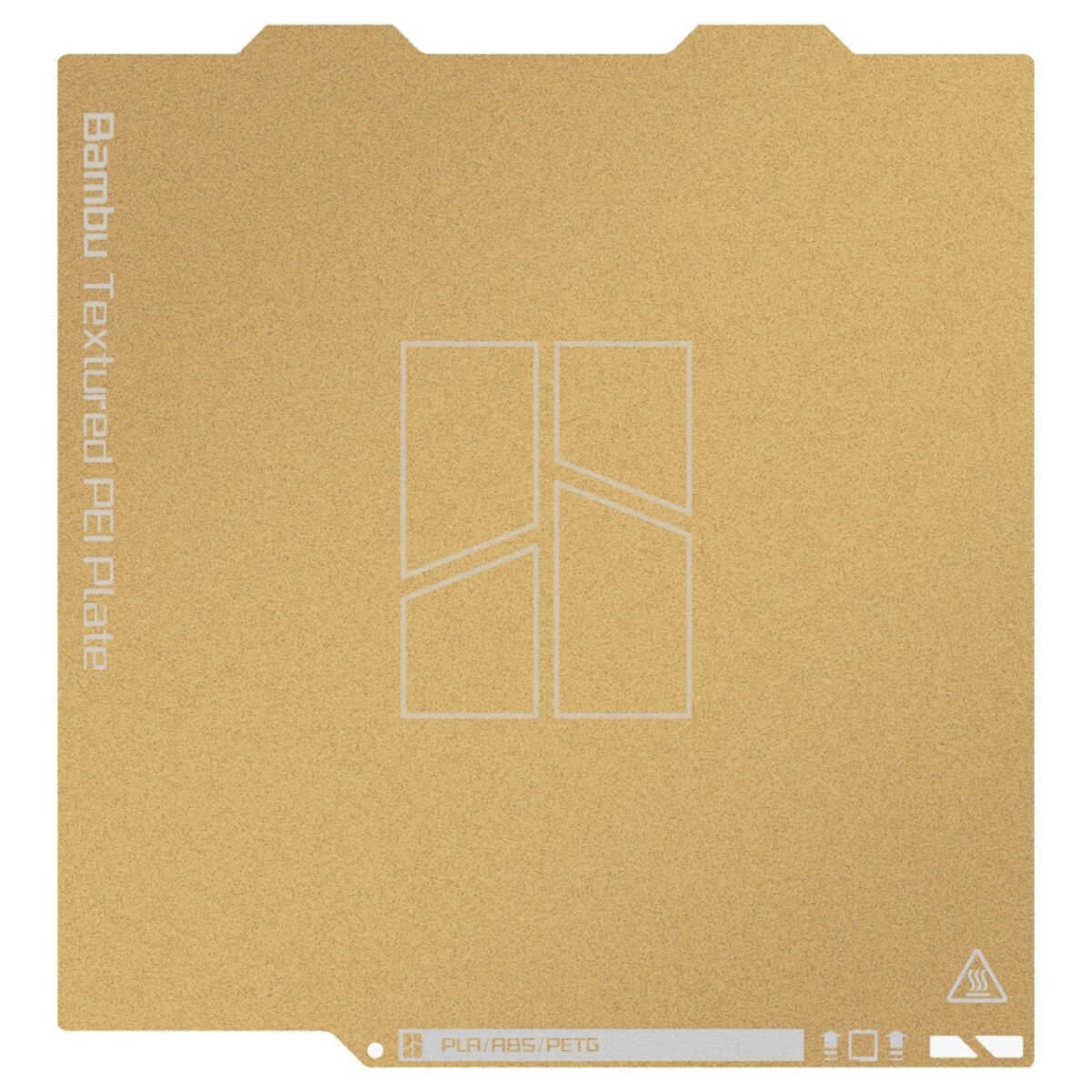 Cama Pei Dual con Textura Dorada para Bambu Lab A1 Mini 