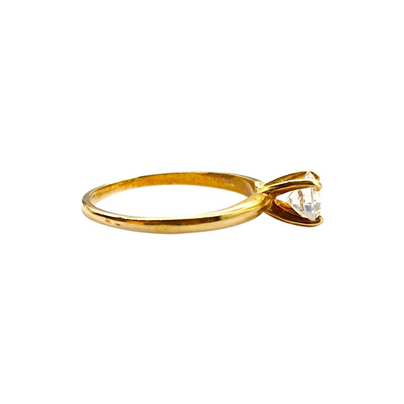 Anillo Solitario-Oro bajo-Piedra zirconia-AN8055 conpiedra