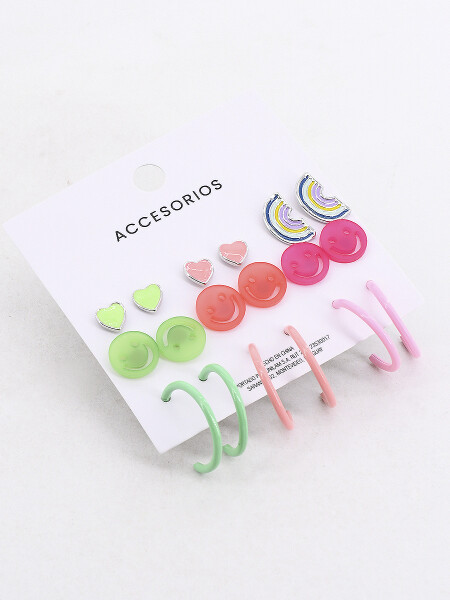 CARAVANAS SET X 9 PARES MULTICOLOR