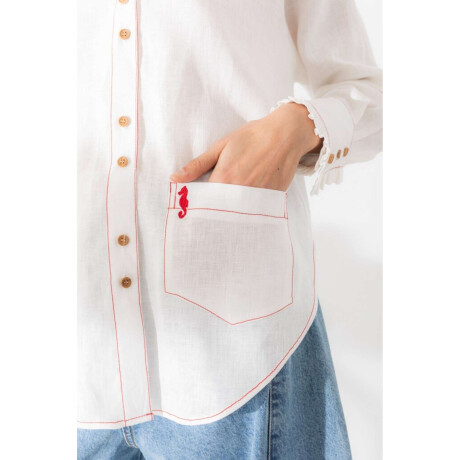 Camisa Ota Detail PRE VENTA Blanco