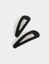 Hebillas Tic Tac Set por 2 Set De Hebillas Tic Tac - Negro