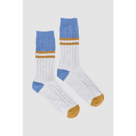 Medias en 3 franjas de color Gris