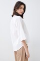 Blusa con círculos aplicados blanco