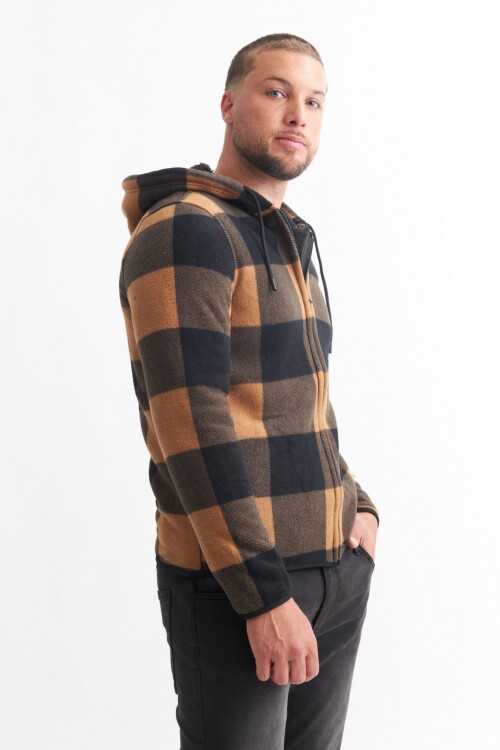 Campera a cuadros BEIGE