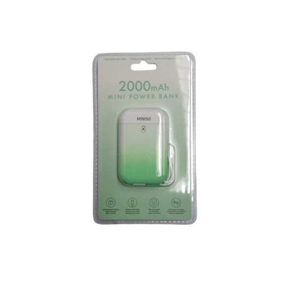 Mini powerbank 2000mAh verde