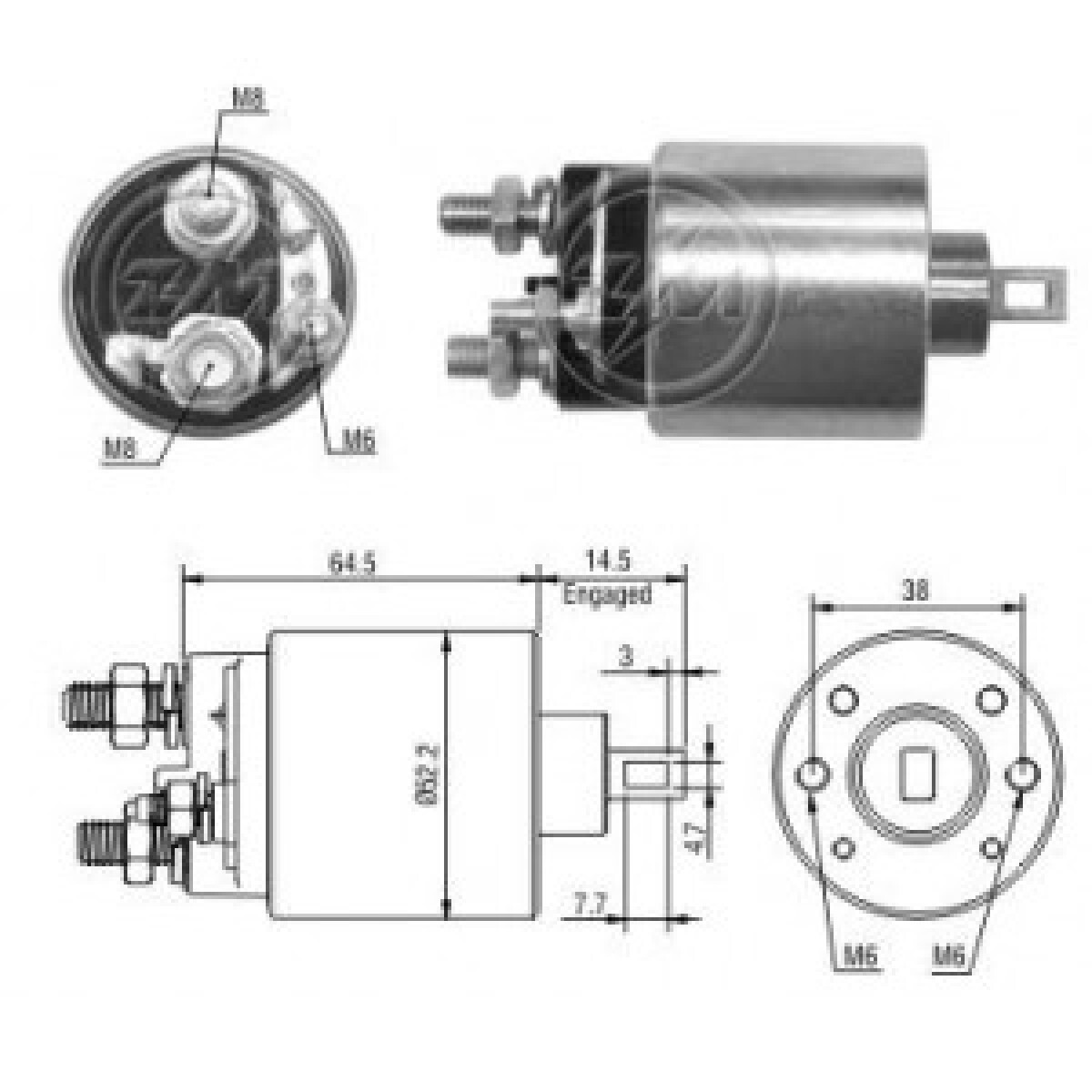 AUTOMATICO DE ARRANQUE - FORD ESCORT FOCUS-CORSA PRESTOLITE 12V ZM 