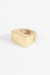 Anillo ajustable rectangular dorado