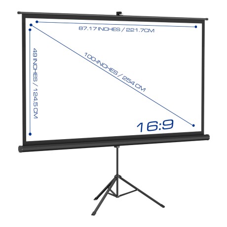 Pantalla Plegable Vivibright Blanca 100" 16:9 Con Soporte Pantalla Plegable Vivibright Blanca 100" 16:9 Con Soporte