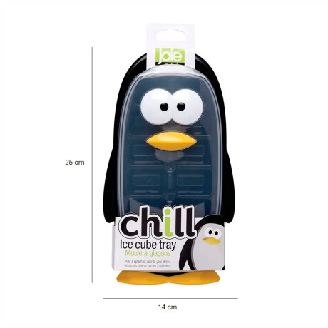 Cubetera Hielera Pingüino 12 Cubos c/ Tapa Transparente Joie Negro