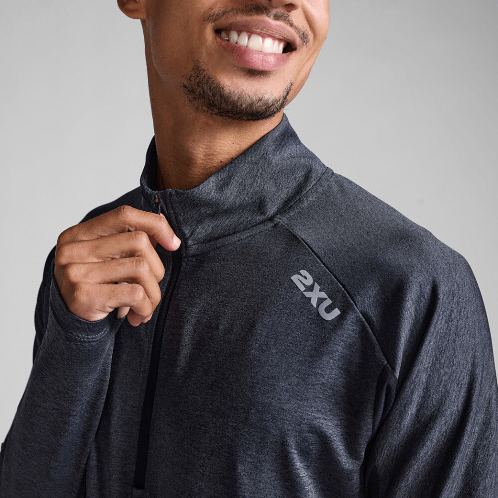 Aero 1/2 Zip - Hombre Black/silver Reflective