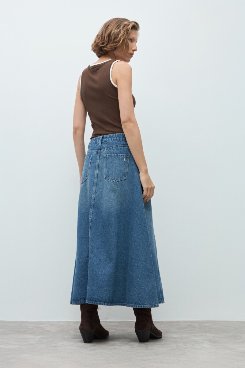 Falda de jean jean medio