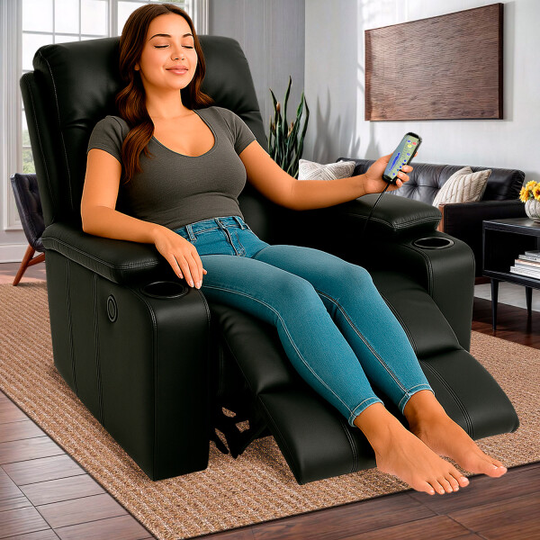 Sillón Masajeador Eléctrico Reclinable Con Control Remoto SILLON MASAJEADOR 1 CUERPO CALOR PL