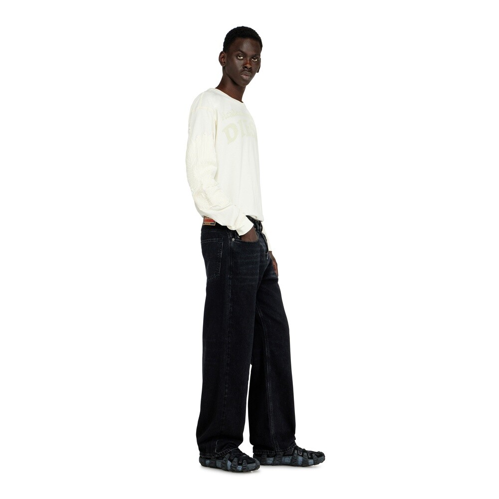 Jean Para Hombre Relaxed - 2001 D-Macro Negro/Gris Oscuro