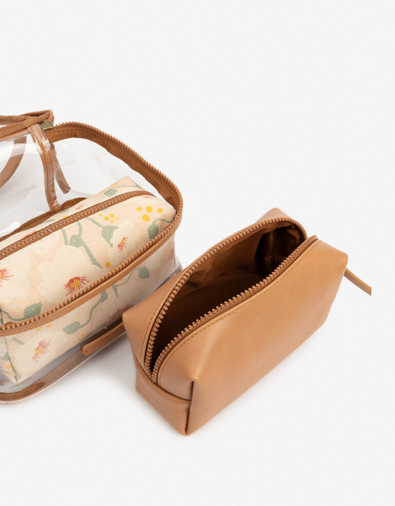 Porta Cosméticos Estampado Flores