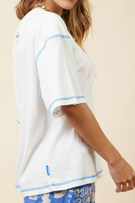 T-SHIRT PARU RUSTY Blanco