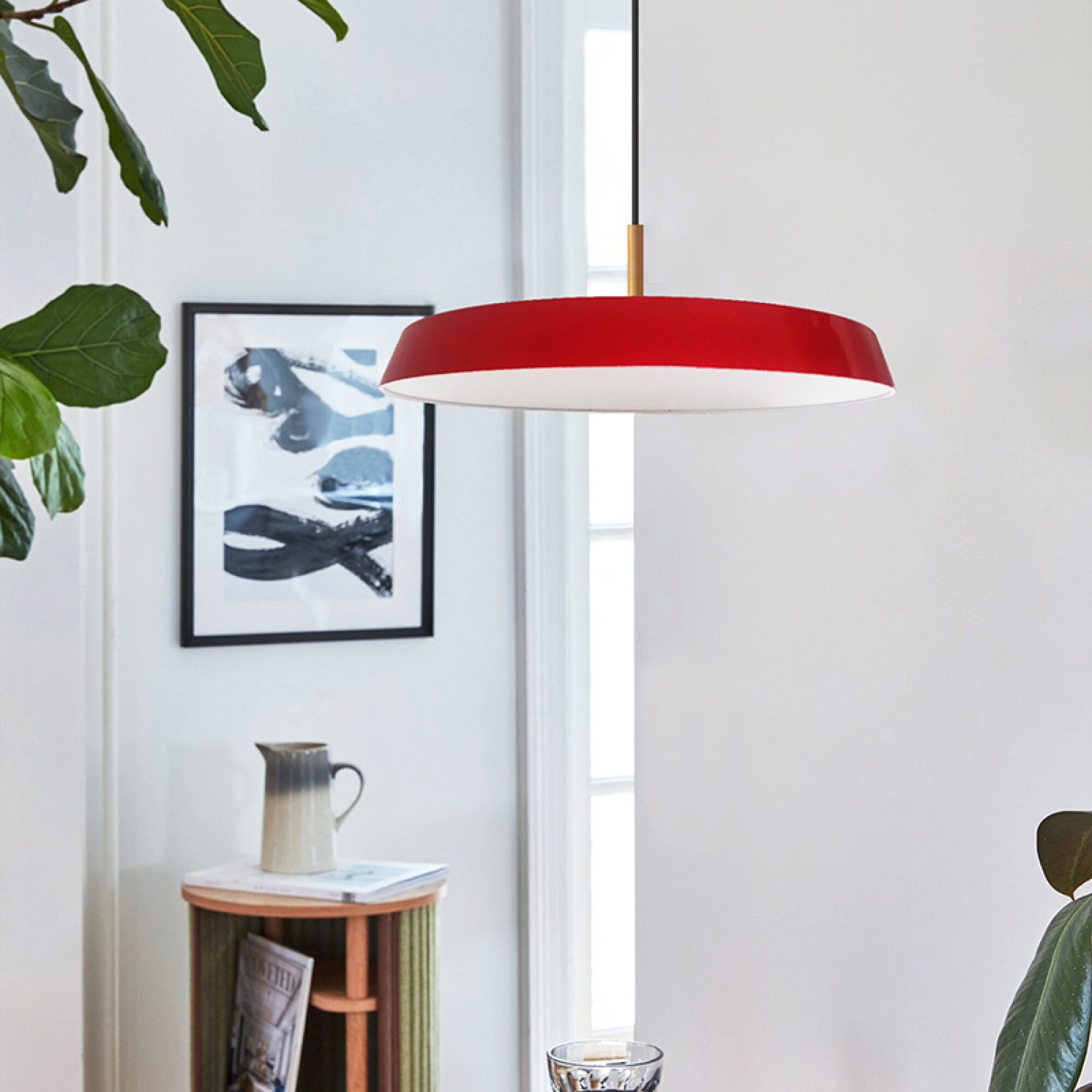 Luminaria LED Colgante Florence 36W Mediana Rojo — Unilux