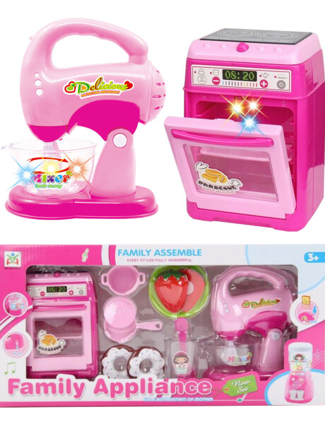 Set de cocina y batidora de juguete con accesorios Set de cocina y batidora de juguete con accesorios