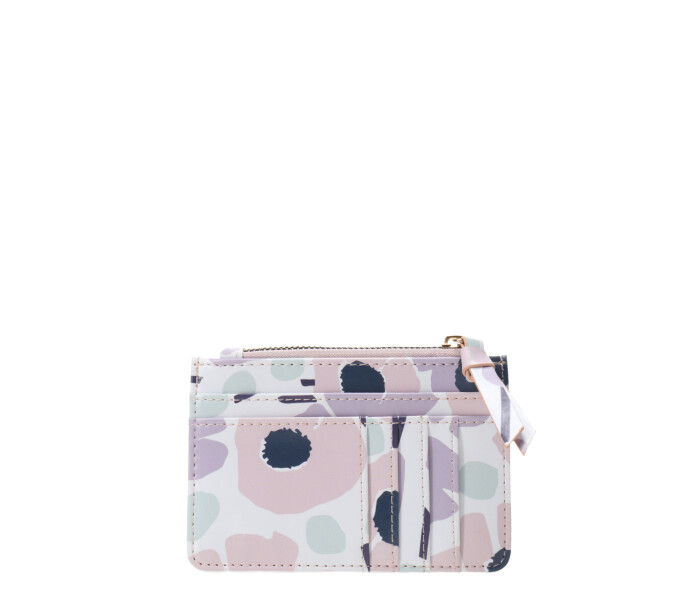 Billetera Miss Carol Naro Con Estampado Multicolor