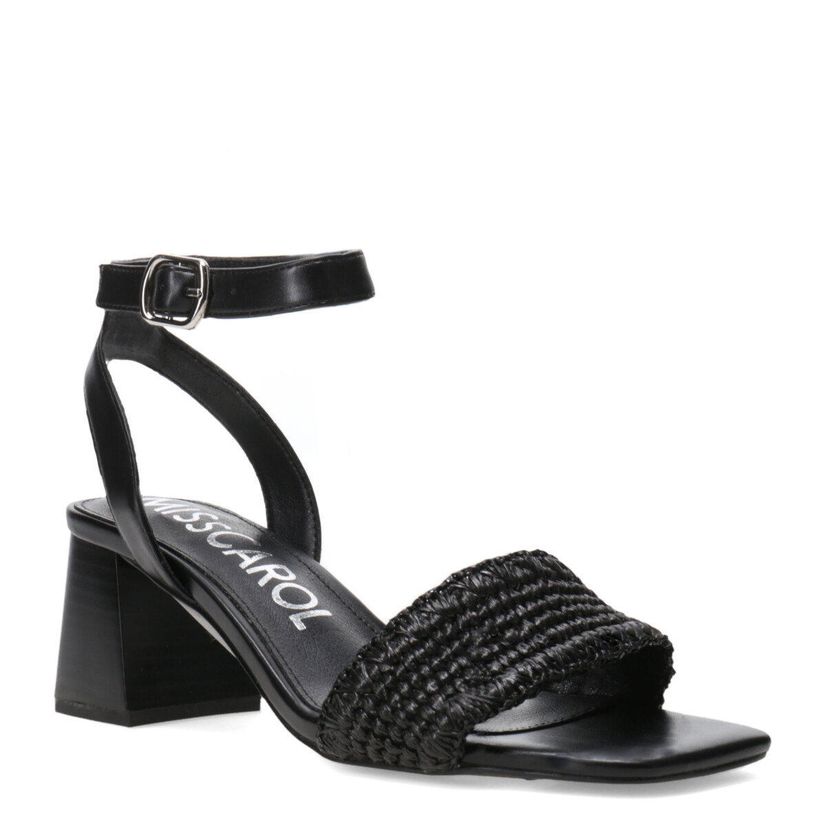 Sandalia de Mujer Miss Carol RUVO con taco y tobillera - Negro 