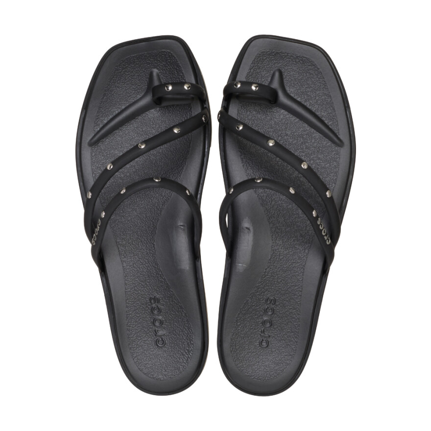 Sandalias Crocs Miami Studded Toe Loop - Mujer Black