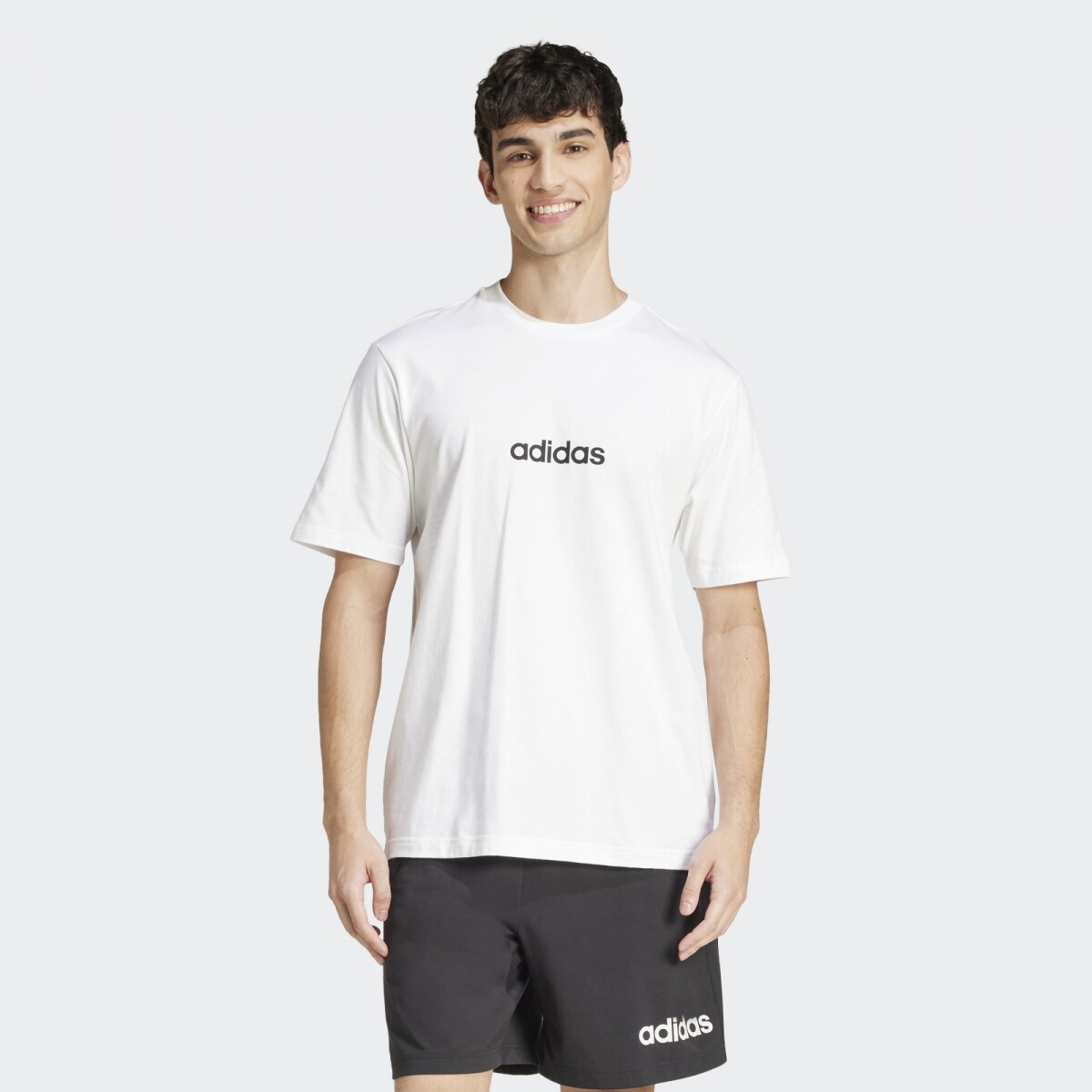 Remera Adidas Essentials Linear Single - Blanco 