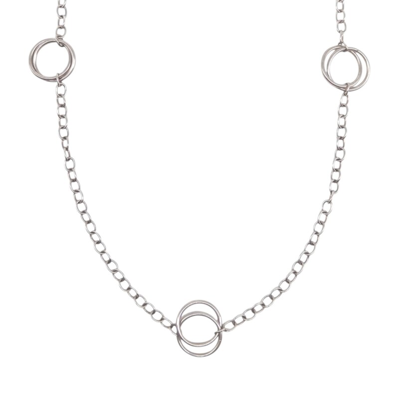 Cadena force aros - Plata 925 - sin piedra -CD5087 sinpiedra