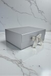 Caja Rigida Plegable con iman 24,5x33x12 cm PLATA