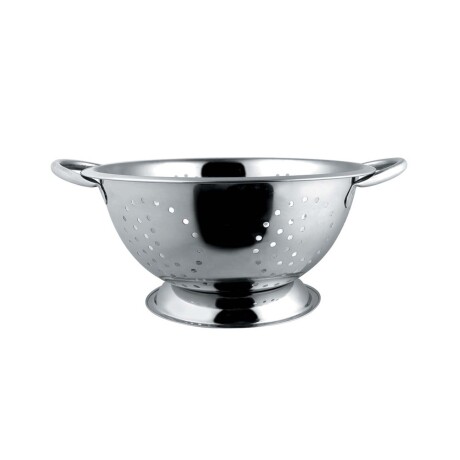 Colador Escurridor para Cocina de 24Cm en Acero Mate Plateado