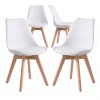 Silla Eames Pack 4 Unidades Acolchonada Calidad Premium Blanco