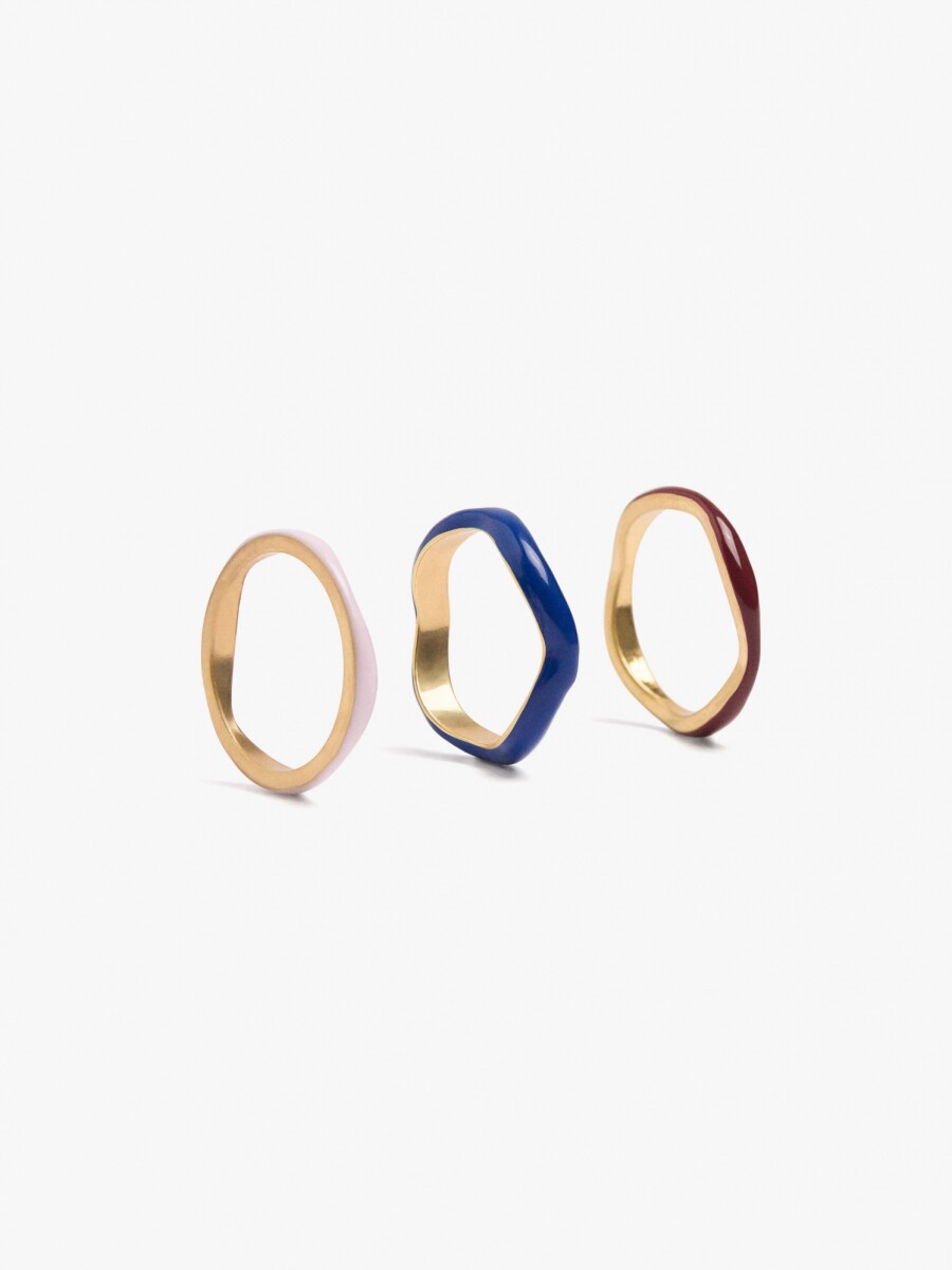 Conjunto De Anillos Tutti multicolor