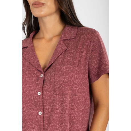 Pijama yummy melange americano mc Bordeaux