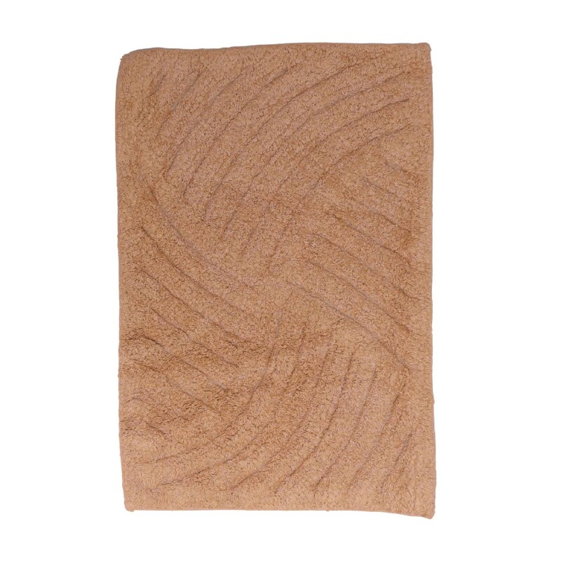 Alfombra de baño antideslizante en algodón 40x60cm Espiral Beige