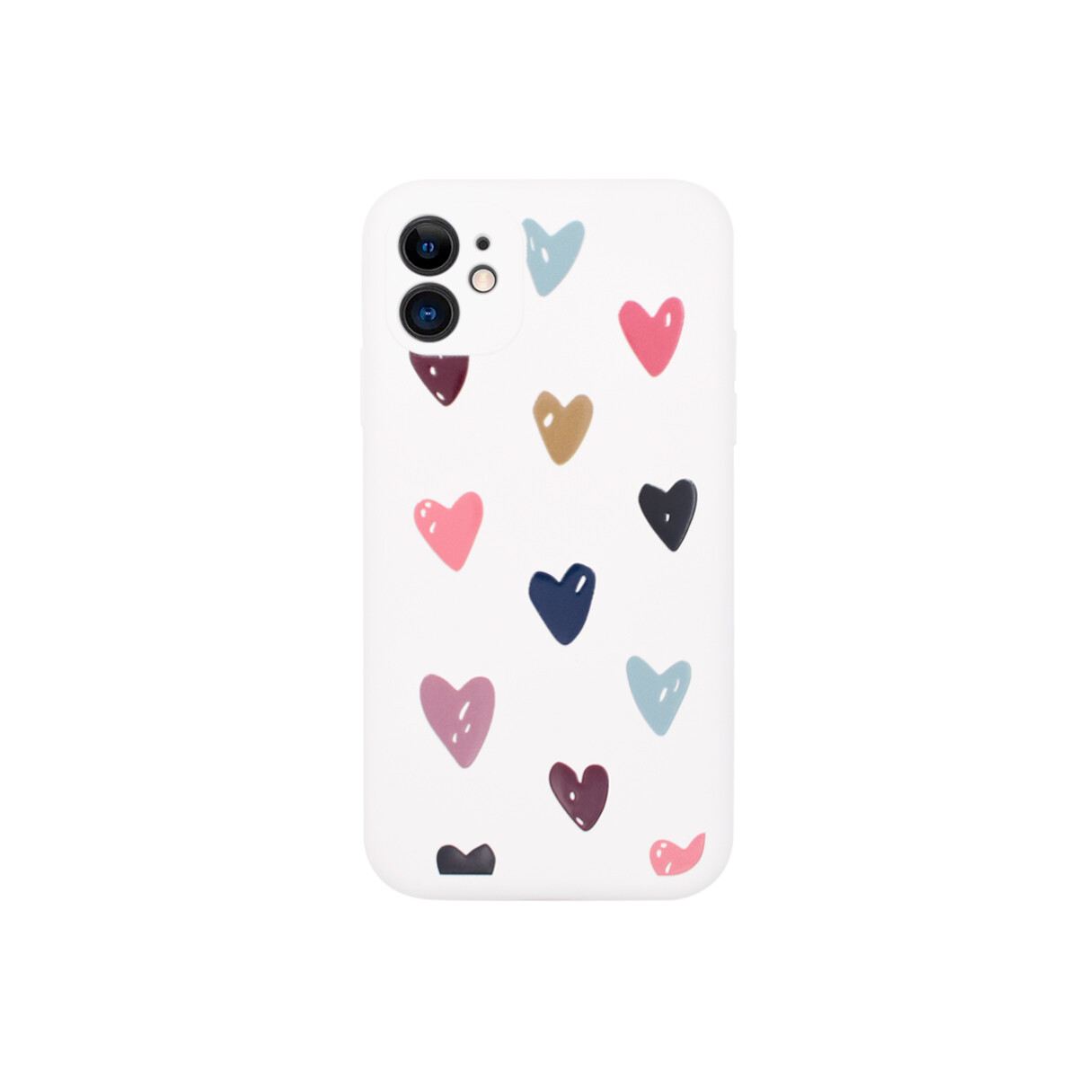 Protector engomado para iPhone 11 diseño corazones 